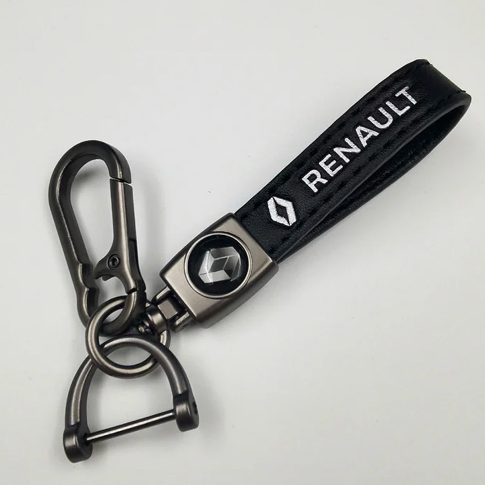 Black Keychain with Metal Clip
